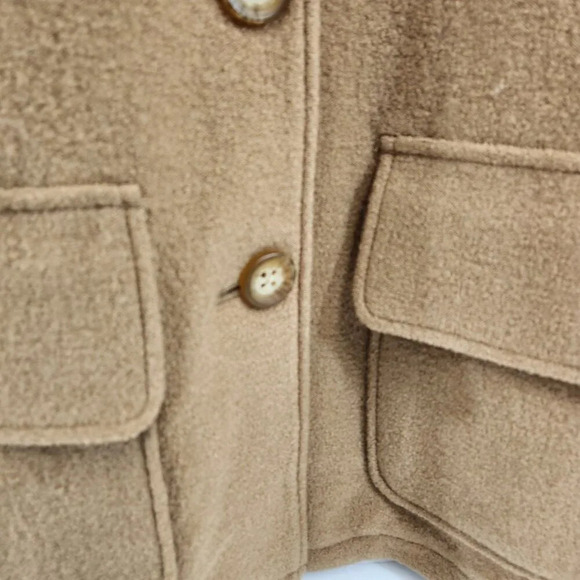 LL Bean Womens Beige  Wool Coat Size 1X - Picture 2 of 11
